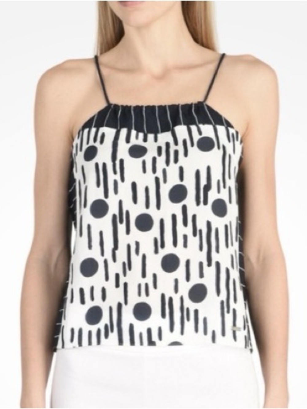 NEW Armani Exchange Geometric Blouse, Size Small